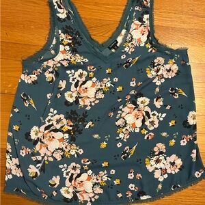 Floral Sleeveless Top - Teal. Torrid brand. Size 00/10.